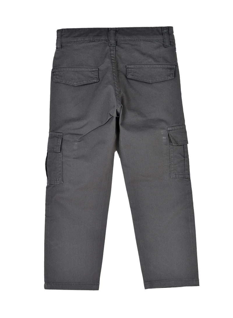 JAM Boys Cargo Pants with Side Pockets - Charcoal Grey