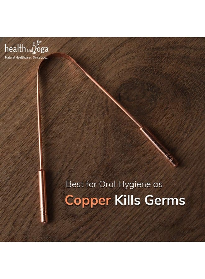 SoulGenie SoulGenie Healthandyoga Qswipe Copper Tongue Cleaner(Pack Of 1)-Premium Design-Flexible&Smooth,Thick Handles For Firm Grip-Oral Hygiene Tool-Reduces Bad Breath&Plaque,Improves Taste-Men&Women - Image 2