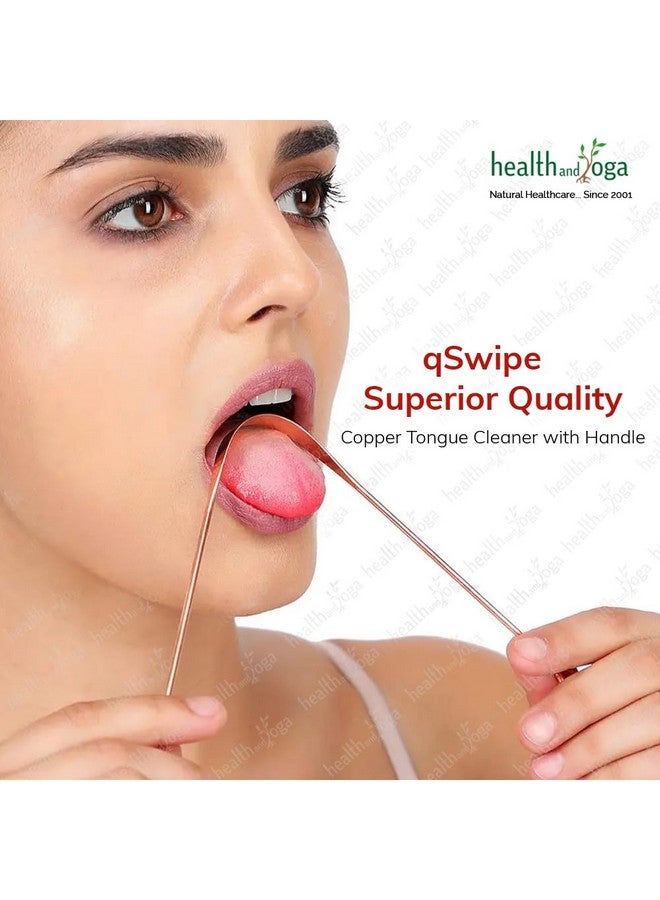 SoulGenie SoulGenie Healthandyoga Qswipe Copper Tongue Cleaner(Pack Of 1)-Premium Design-Flexible&Smooth,Thick Handles For Firm Grip-Oral Hygiene Tool-Reduces Bad Breath&Plaque,Improves Taste-Men&Women - Image 4