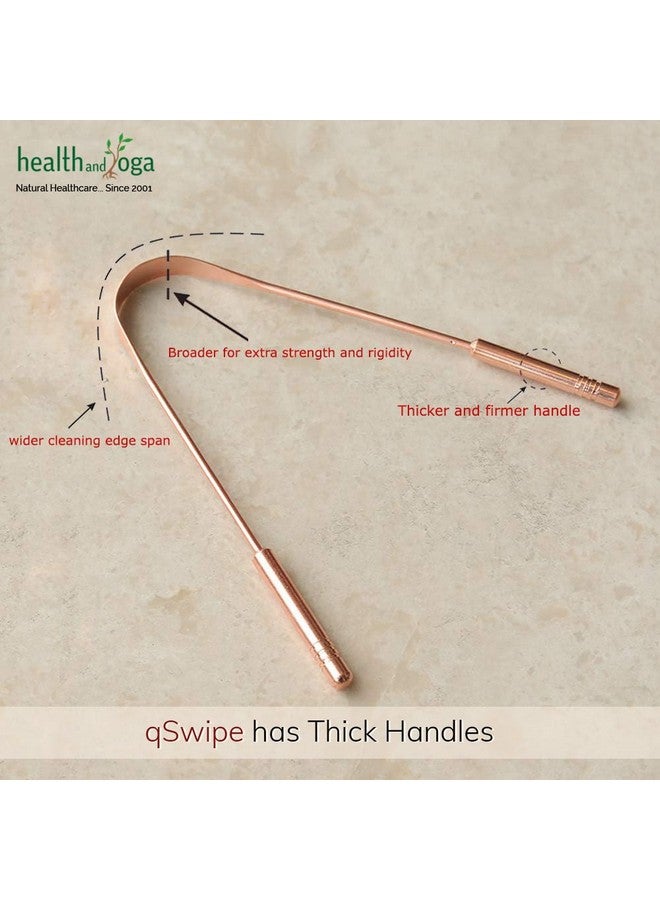 SoulGenie SoulGenie Healthandyoga Qswipe Copper Tongue Cleaner(Pack Of 1)-Premium Design-Flexible&Smooth,Thick Handles For Firm Grip-Oral Hygiene Tool-Reduces Bad Breath&Plaque,Improves Taste-Men&Women - Image 5