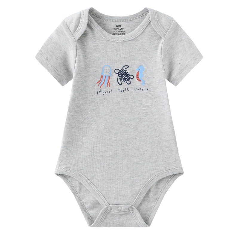 Ruliby Baby Boy Bodysuit and Pant Set Cotton Soft Newborn Clothes Outfits 9-12 month - Image 4