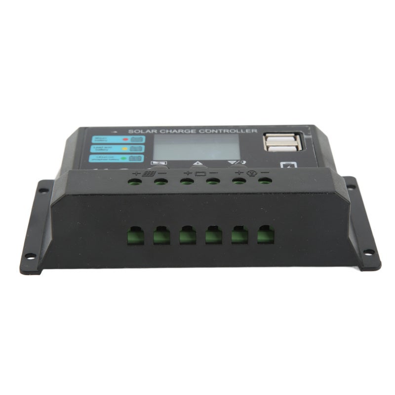 Solar Charge Controller 12V 24V Adaptive with 5V 3A USB Output - LCD Display Industrial-Grade Chip for Lithium Battery Home Commercial Use - Image 3