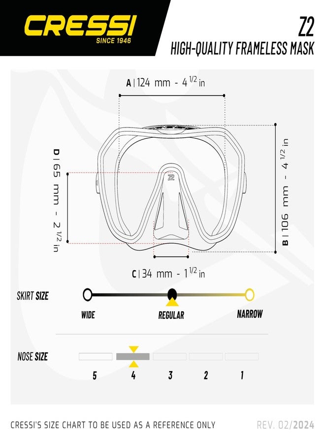 Cressi Z2 Frameless Masks, Graphite - Image 5