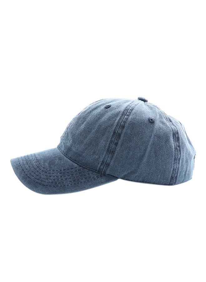 Washed Baseball Cap Blue - Image 3