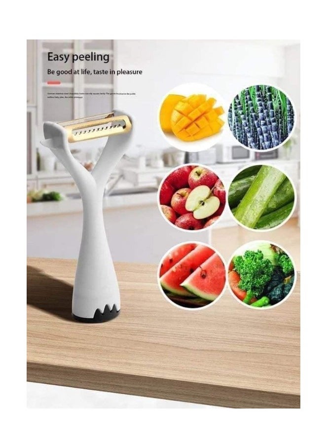 Generic Peeler - Vegetable Peeler for Kitchen with Stainless Steel Blade, High-Quality Plastic Y-Shape Rotating Peeler with Comfortable Non-Slip Handle, Household Potato and Fruit Peeler  - Image 5