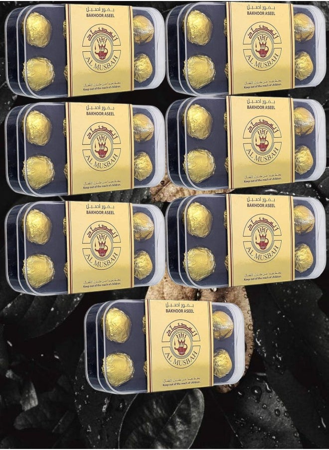 عطور المصباح 7 قطع المصباح بخور أصيل 40 جرام  - Image 1