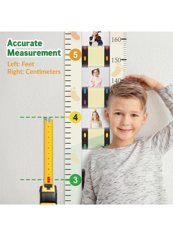 NiHome Projector Growth Chart for Kids with Picture Frames, Height Measurement Ruler Milestone Markers, Foldable Kids Height Wall Chart, Birthday Keepsake Gift for Toddler Boy Girl Room Wall Decor (Rainbow) - Image 4