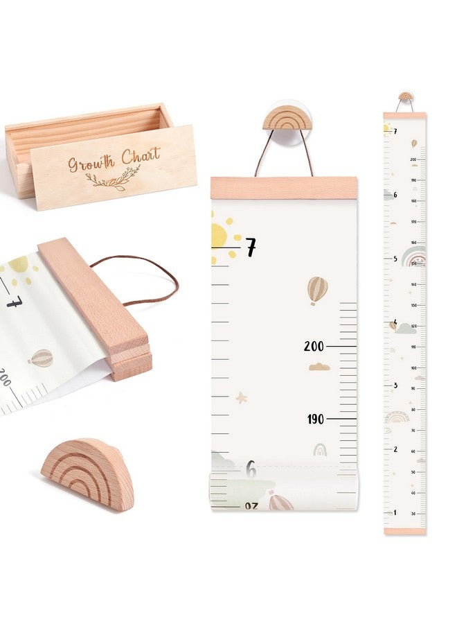 NiHome Projector Growth Chart for Kids with Picture Frames, Height Measurement Ruler Milestone Markers, Foldable Kids Height Wall Chart, Birthday Keepsake Gift for Toddler Boy Girl Room Wall Decor (Rainbow) - Image 5