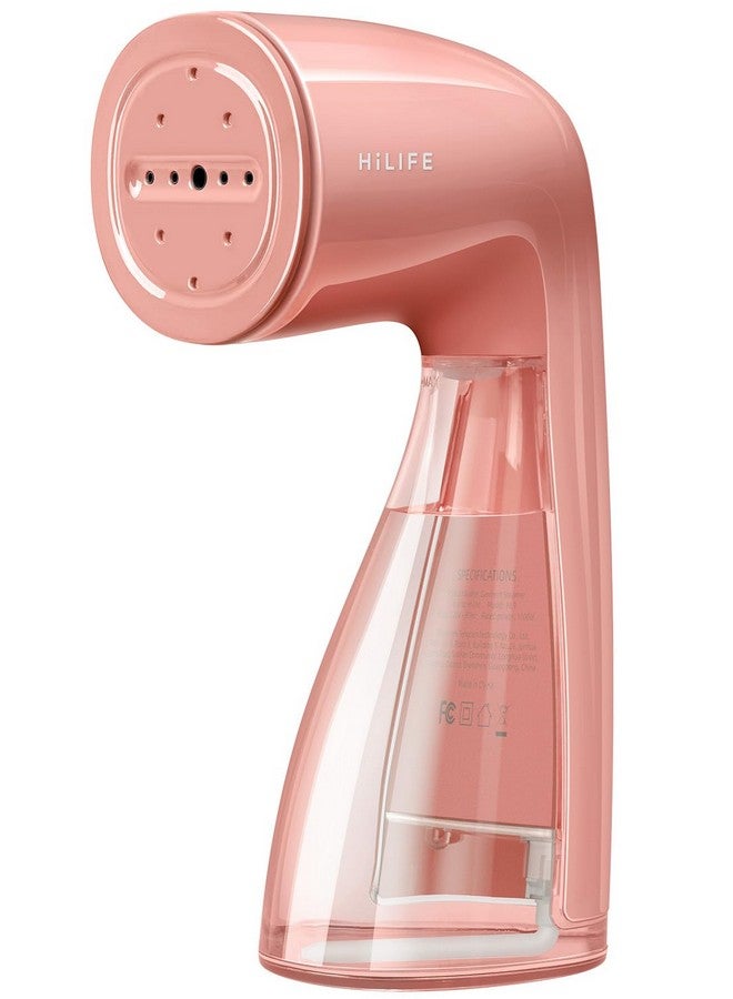 HiLife HiLIFE Steamer for Clothes, 1100W Clothes with Large 300ml Tank, Handheld Clothing, Fabric Wrinkle Remover, Portable & Compact Travel Size Garment ONLY FOR 120V (Pink)  - Image 1