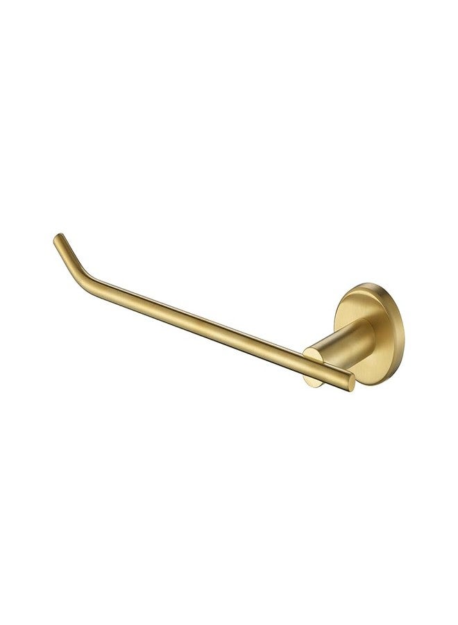 JQK Brass Gold Hand Towel Bar, Stainless Steel Towel Ring for Bathroom, 9 Inch Necklace Holder Brushed Golden Wall Mount Left Hand, TR101-BG - Image 1