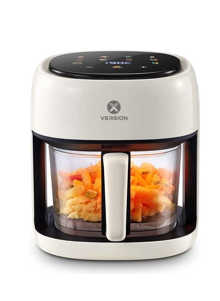 XVersion Air Fryer 6L,  Air fryer with Digital Control Panel Rapid Hot Air Circulation, Clear Window Internal Light, Self Timer & 8 Cooking Presets for Fry, Roast, Bake & Reheat  - Image 1