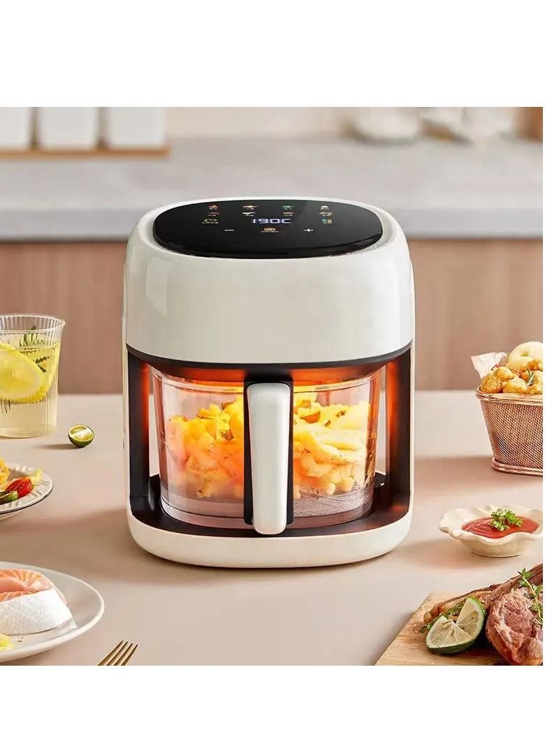 XVersion Air Fryer 6L,  Air fryer with Digital Control Panel Rapid Hot Air Circulation, Clear Window Internal Light, Self Timer & 8 Cooking Presets for Fry, Roast, Bake & Reheat  - Image 5