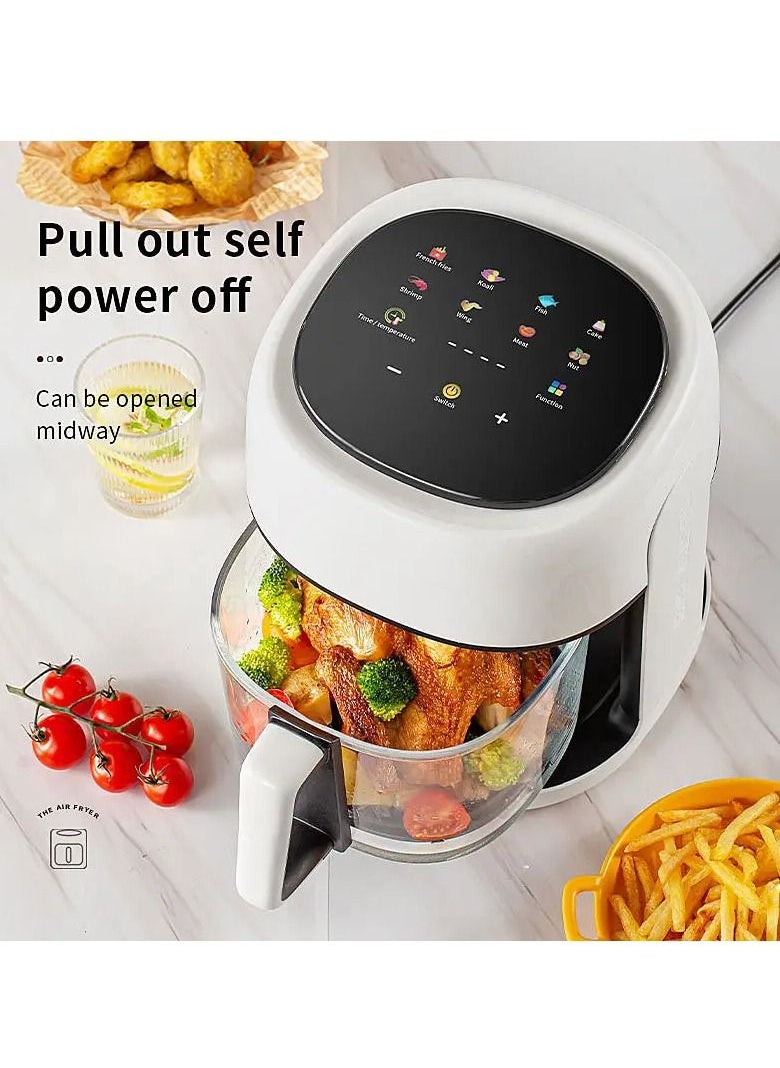 XVersion Air Fryer 6L,  Air fryer with Digital Control Panel Rapid Hot Air Circulation, Clear Window Internal Light, Self Timer & 8 Cooking Presets for Fry, Roast, Bake & Reheat  - Image 4