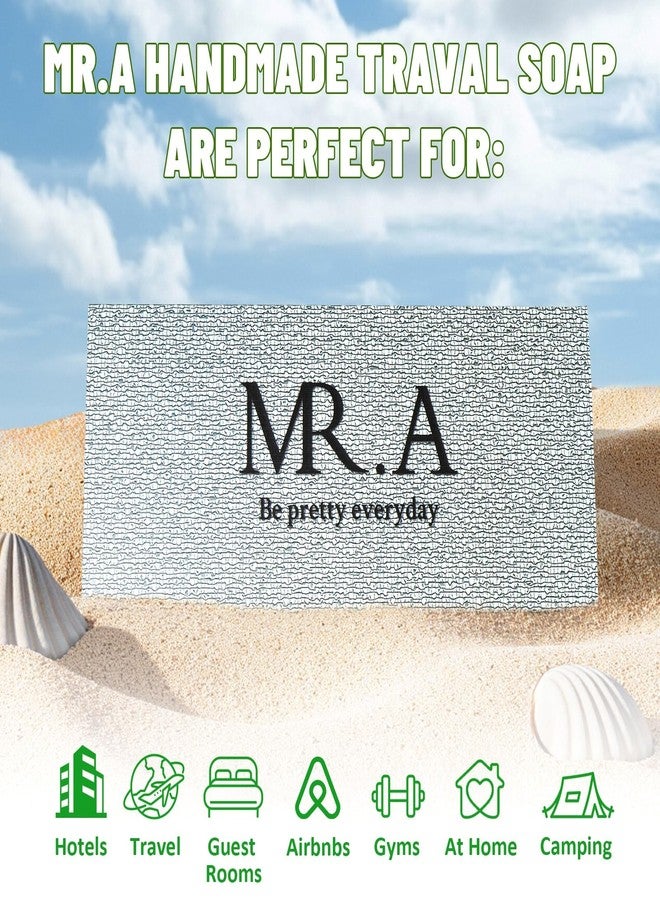 MR.A 23pcs Handmade Travel Soap, Mini Olive Hand Soap Individually Wrapped, Body Bath Gentle Bars Men Women, Travel Size Toiletries for Homeless and Hotel, Essentials Wash for Guest Bathroom - Image 3