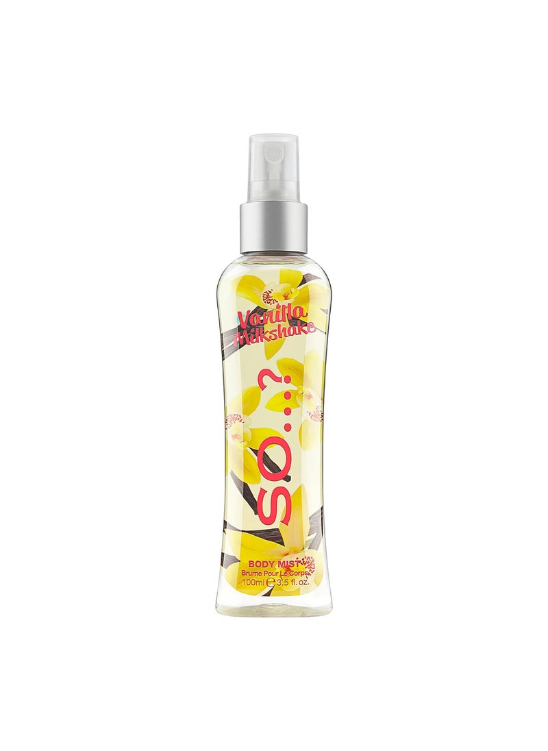 So..? So Vanilla Milkshake Body Mist  Vanilla Perfume with Peach Plum Rose Notes  Ideal Gifts for Women  LongLasting Perfume for Women  35 oz  - Image 1