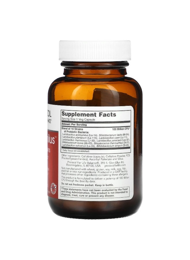 Protocol For Life Balance - Protocol for Life Balance, ProtoDophilus, 100 Billion, 30 Veg Capsules - Image 1