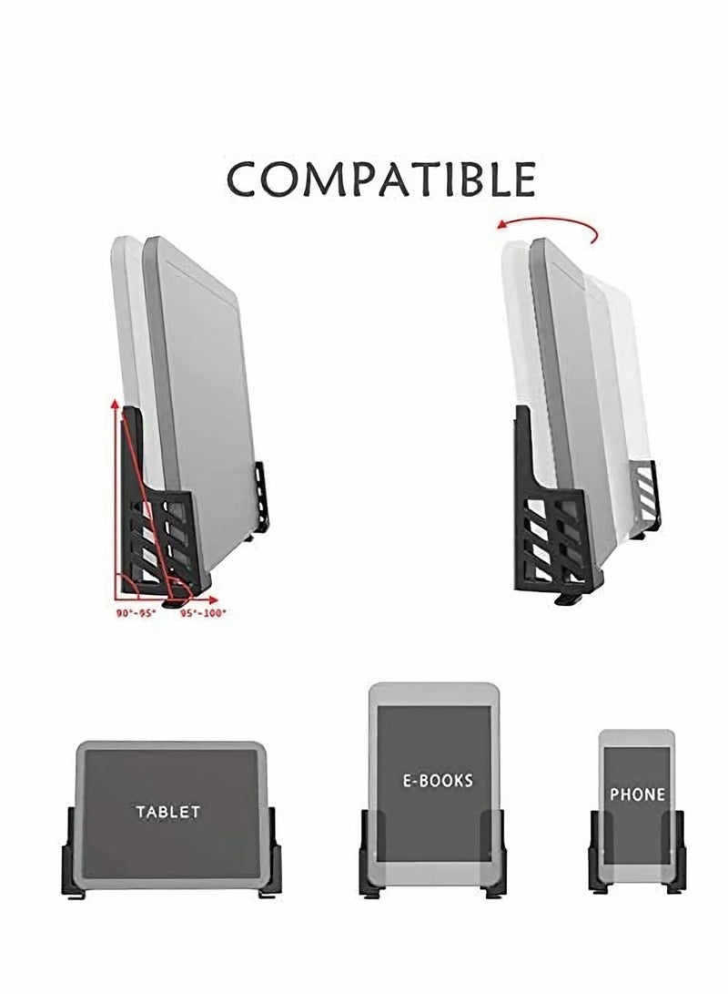 Universal Wall Mount Holder for Tablets & Phones - Damage-Free Installation with 3M Adhesive or Screws, Compatible with iPad, iPhone, Kindle & More - Image 2