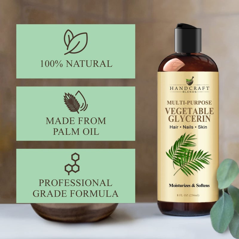 Handcraft Blends Vegetable GlycerinGlycerine for DIY Blends 8 Fl Oz 100 Pure and Natural Premium Grade Oil for Skin and Hair Hair and Body Massage - Image 4