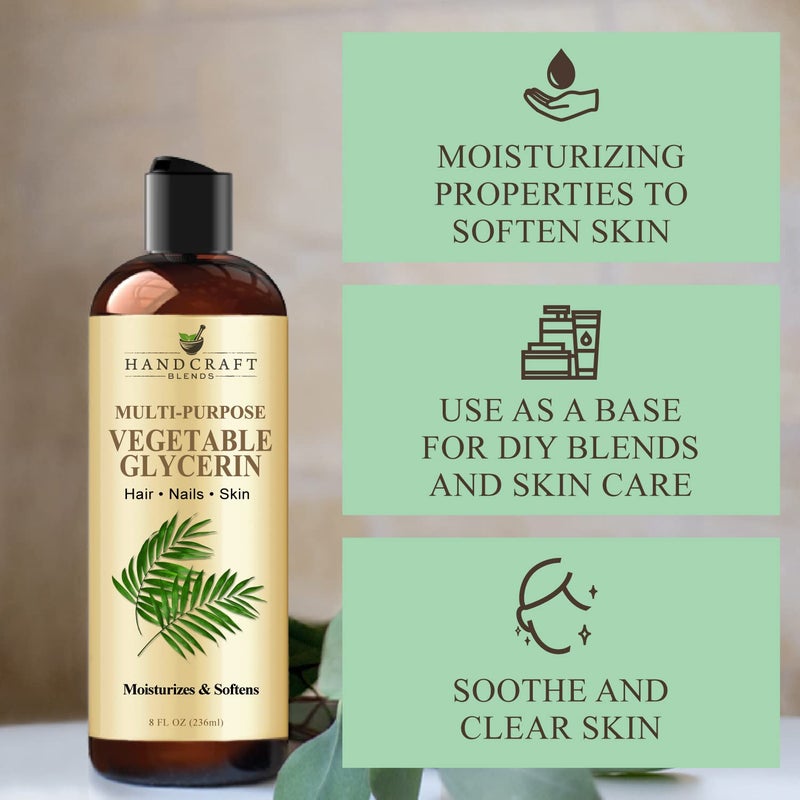 Handcraft Blends Vegetable GlycerinGlycerine for DIY Blends 8 Fl Oz 100 Pure and Natural Premium Grade Oil for Skin and Hair Hair and Body Massage - Image 5