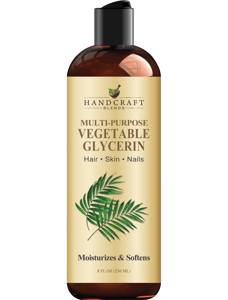 Handcraft Blends Vegetable GlycerinGlycerine for DIY Blends 8 Fl Oz 100 Pure and Natural Premium Grade Oil for Skin and Hair Hair and Body Massage - Image 1