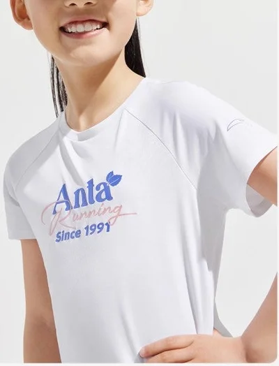 ANTA Kids Breathable Sports T-Shirt – Short Sleeve Running Tee