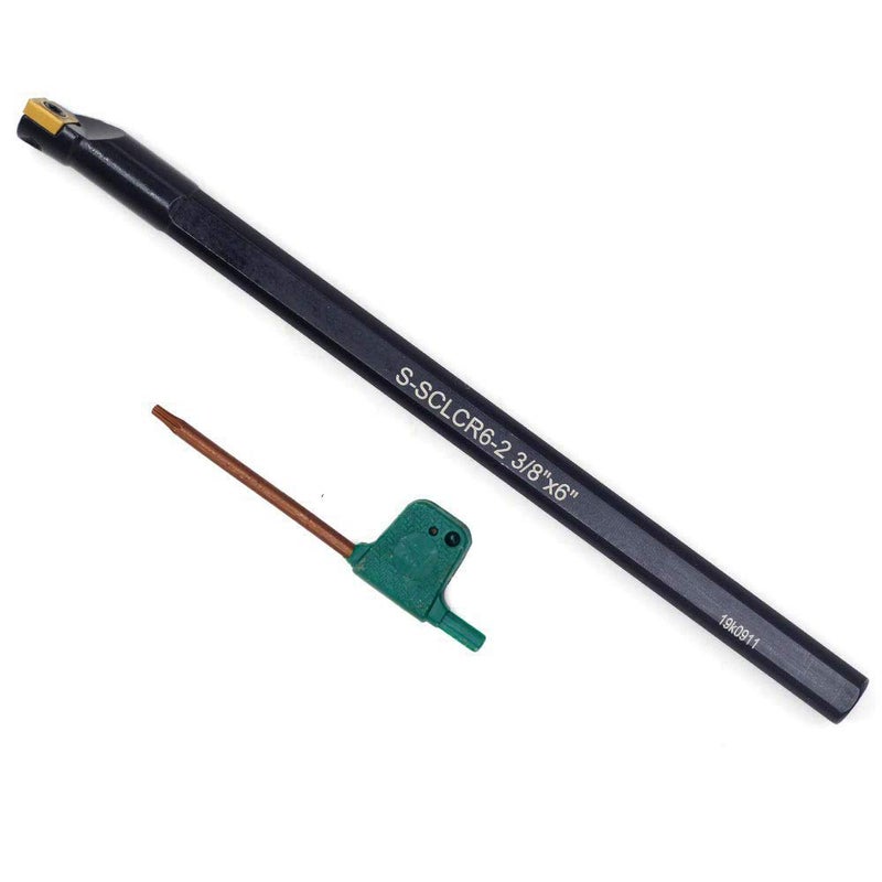 OSCARBIDE 3/8"x 6" Indexable Boring Bar, Right-Hand SCLCR, CCMT21.51 (CCMT060204), 1 Piece - Image 1