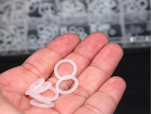 General Foam Plastics 225 PCS Clear Food Grade Silicone O Rings Rubber Set - Variety of Sizes Clear Food Grade Silicone Sealing Gasket - Image 2
