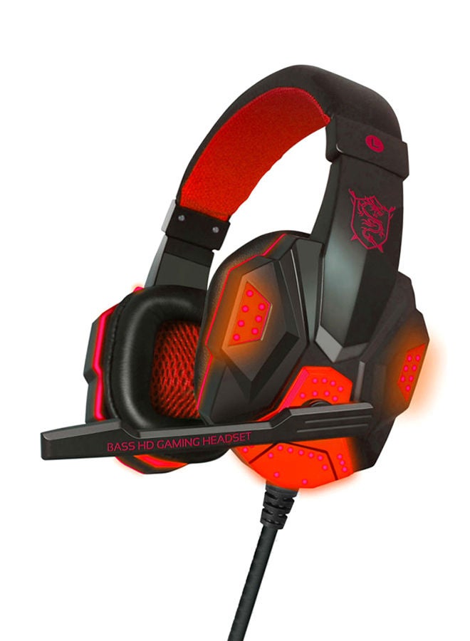 LED Stereo On-Ear Gaming Headphone With Microphone For PS4/PS5/XOne/XSeries/NSwitch/PC