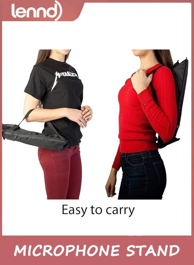 LENND Microphone Stand Boom Mic Stand-Kangziliang Mike Stand Gooseneck Microphone Stand Tripod Adjustable Height 91.5cm- 183with Mic Clips and 0.95cm- 1.59cm Adapter for Singing,Most Mics - Image 2