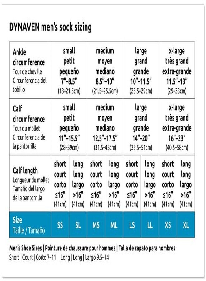 SIGVARIS Men’s DYNAVEN Closed Toe Calf-High Socks 30-40mmHg - Extra Large Long - Black - Image 3