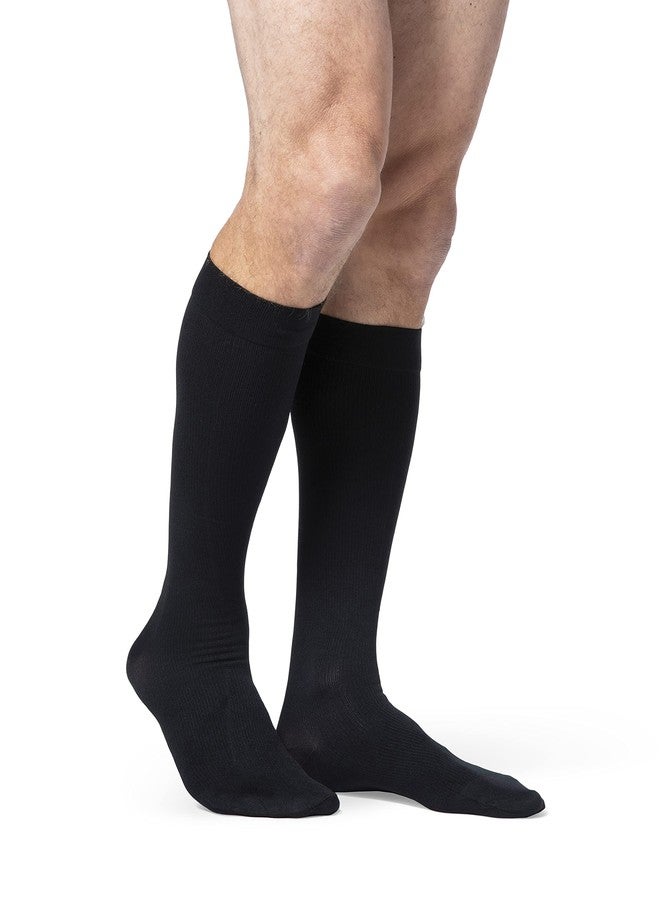 SIGVARIS Men’s DYNAVEN Closed Toe Calf-High Socks 30-40mmHg - Extra Large Long - Black - Image 1