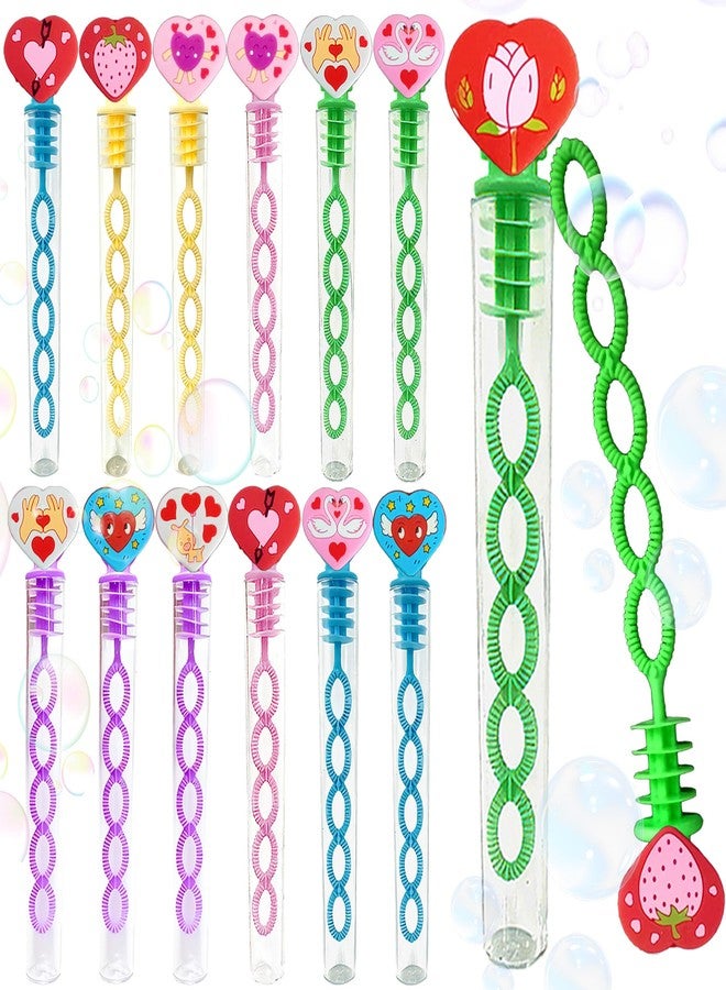 HOZKEAP 24 Packs Bulk Mini Heart Shape Bubble Wands, Boys and Girls Wands Valentine's Day Party Favors Student Gifts Holiday Party Supply - Image 1
