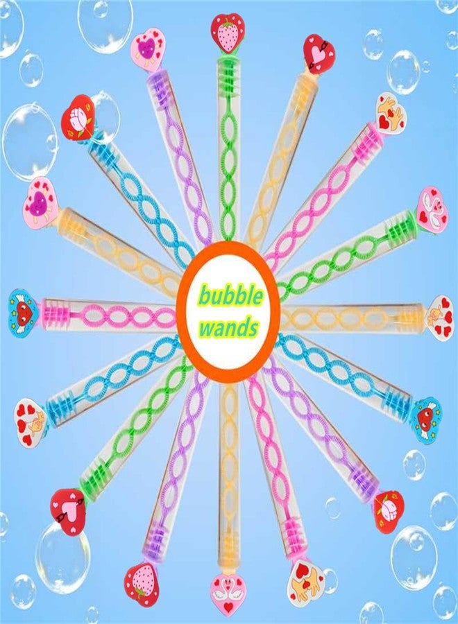 HOZKEAP 24 Packs Bulk Mini Heart Shape Bubble Wands, Boys and Girls Wands Valentine's Day Party Favors Student Gifts Holiday Party Supply - Image 3