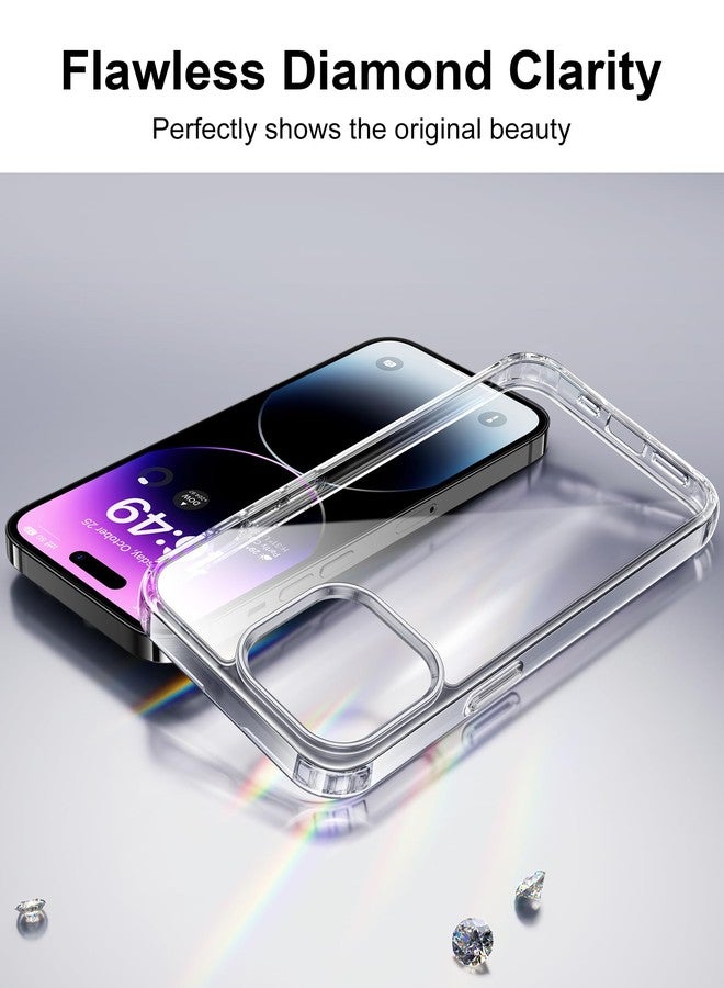 HOOMIL Case for iPhone 14 Pro, Non-Yellowing, Drop Protection, Anti-Scratch Transparent Hard Back Phone Cover - Crystal Clear - Image 3