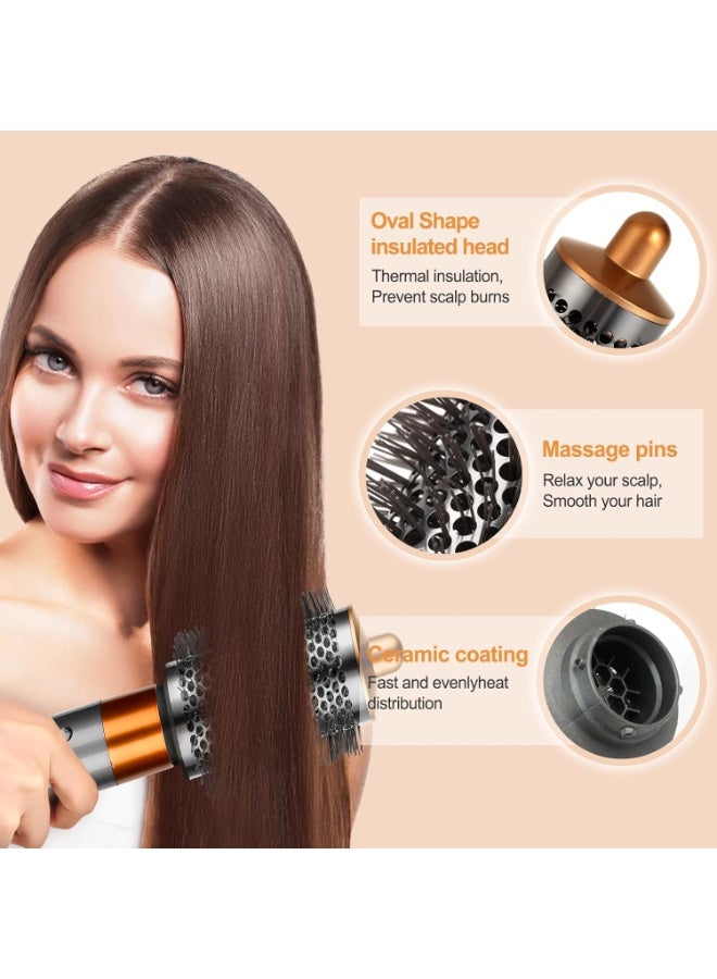 فرشاة تكبير دائرية كبيرة لملحقات Dyson Airwrap، نيكل/نحاس، مكبر بيضاوي أكبر لتصفيف ناعم وكثيف - Image 3