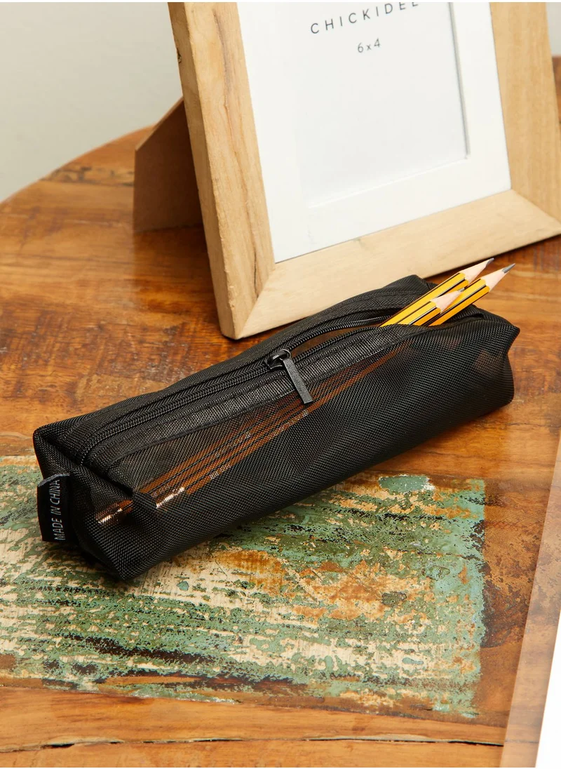 AURORA Black Mesh Pencil Case