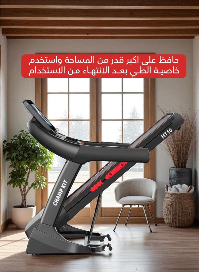CHAMP KIT Smart foldable treadmill with 3.5 hp motor and smart Android screen , designed with the latest technology, practical for use at home, gym or office, weight bearing capacity up to 150 kg - Image 3