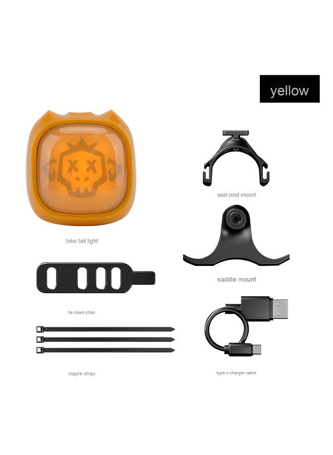 ENLEE Personalized Bicycle Emoji Sensor Tail Light