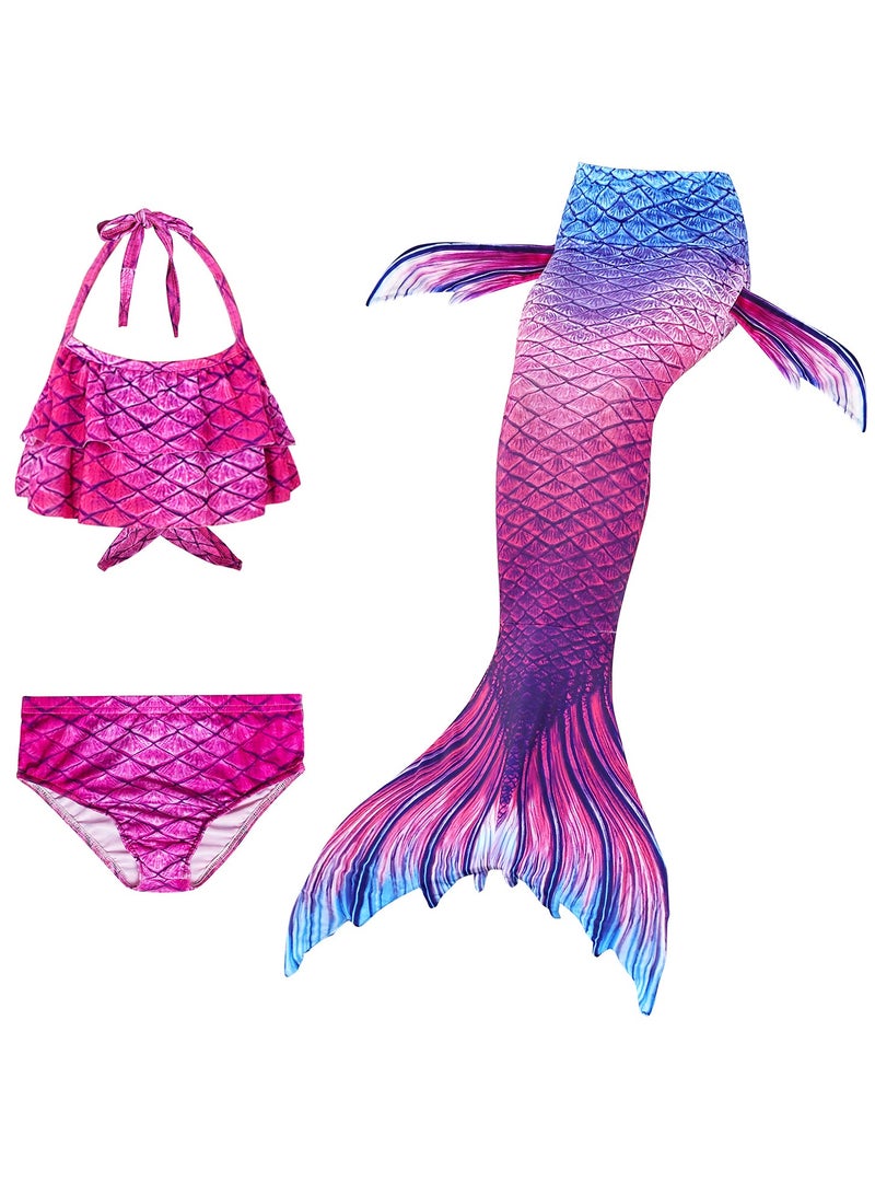 KUYING Children's Mermaid Swimsuit Bikini