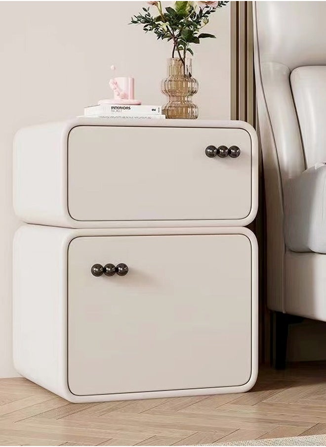 Raffine Modern Minimalist Design Rectangular Bedside Table Solid Wood Nightstand with 2 Storage Drawers Bed End Table for Bedroom Living Room 30x40x50 cm (Fully Assembled)  - Image 5