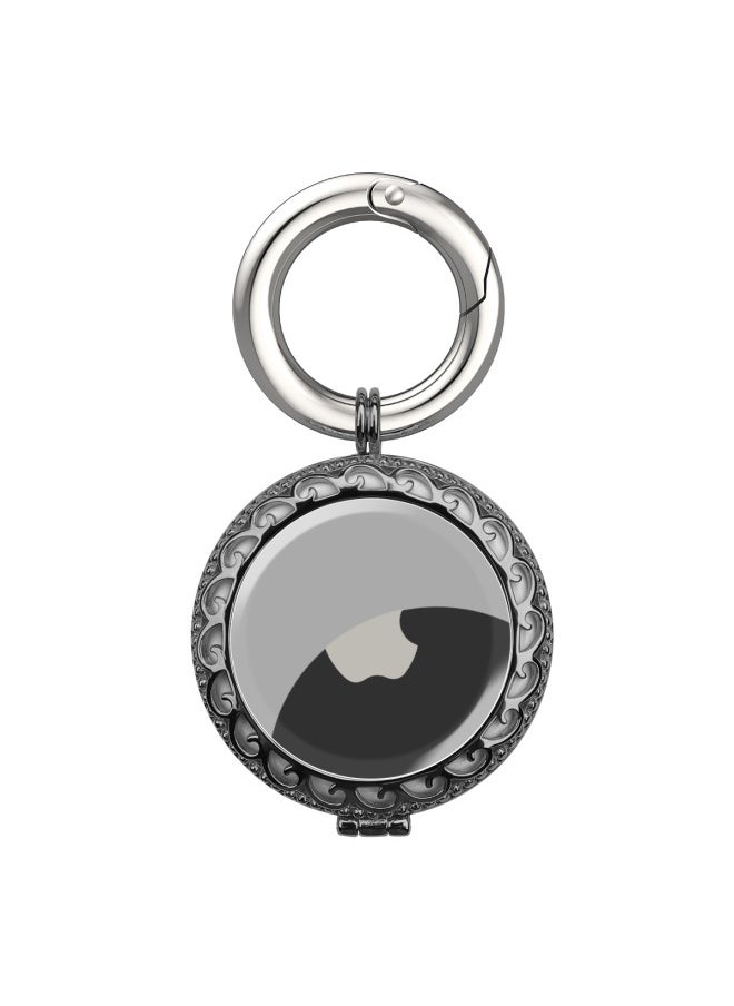 Generic - Suitable For Apple Airtag Anti-lost Location Tracker Metal Protective Case Jewelry Electroplated Keychain Protective Case-Color:Black Gold-Applicable Model:airtag/airtags - Image 1