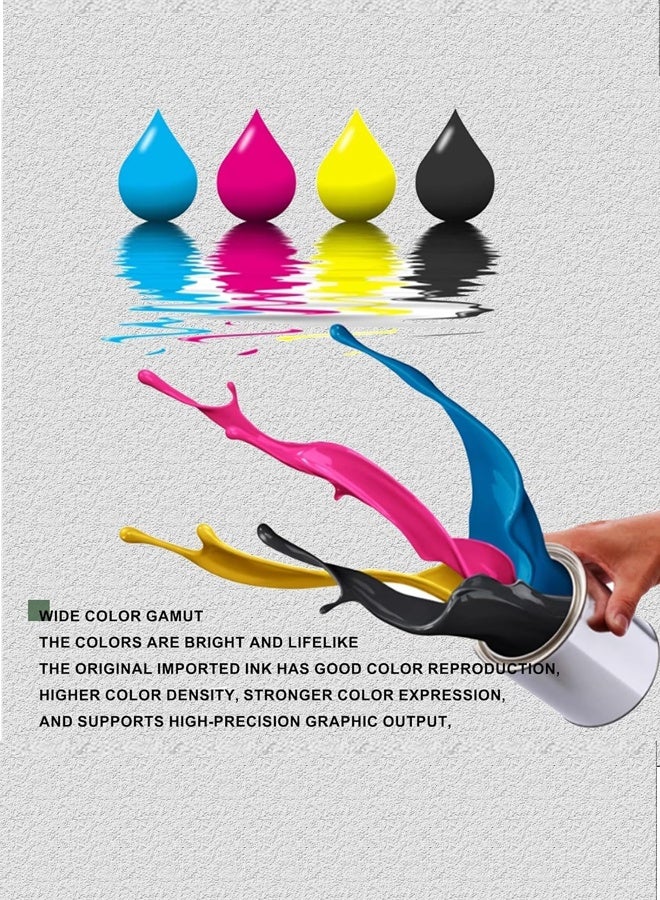 أوفيس ميكر Printer Ink 112 Ink bottle for epson 112 for EcoTank L6490 L6550 L6570 L15160, L15150, L15180 Printer （4PK Black Cyan Magenta Yellow） - Image 5