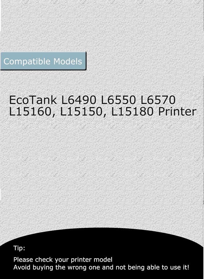 أوفيس ميكر Printer Ink 112 Ink bottle for epson 112 for EcoTank L6490 L6550 L6570 L15160, L15150, L15180 Printer （4PK Black Cyan Magenta Yellow） - Image 2