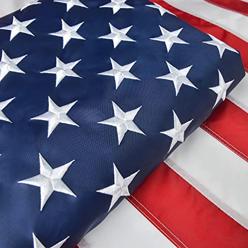 Olycole American Flag 2x3 FT, US Flag USA High Wind with Embroidered Stars, Sewn Stripes, Brass Grommets, Durable USA Flag Outdoor Outside - Image 1