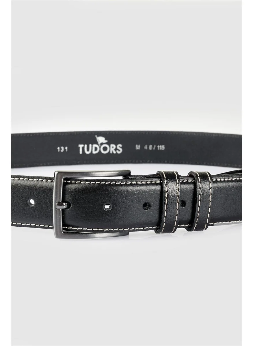 Tudors Men's 3.5 cm Classic Black Belt