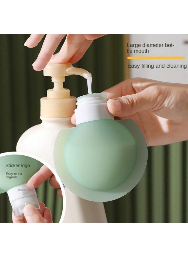 HELIMIX® Refiilable Travel Essentials (60 ML 6 pack) Bottel, Silicon Squeeze Bottles, Travelling Container For Shampoo, Cream And Body Lotion, bathing gel,Travel Accessories Total Jars for Cream - Image 2