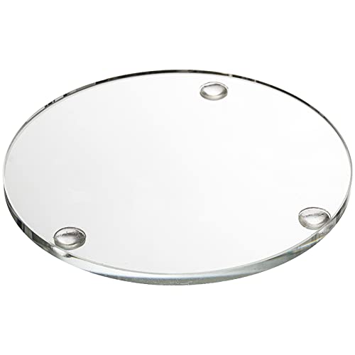 YOUEON Set of 6 Round Glass Drink Coasters, 3.5 Inch Crystal Coasters Decorative Glass Plates Clear Glass Coasters for Mugs, Cups, Dining Tables, Office, Kitchen, Home Decor and Parties - Image 4