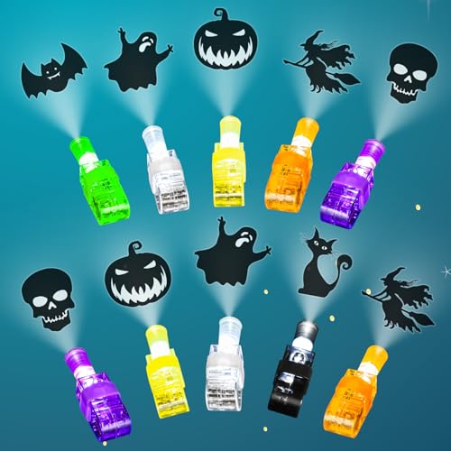 Bamamon Halloween Party Favors for Kids 36Pcs Light Up Finger Lights Halloween Goodie Bag Toys Stuffers Fillers Bulk Treats Non Candy for Hal loween Classroom Prizes Gifts Favors Trick or Treat Toys - Image 1