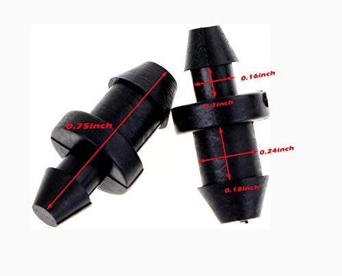 Mini Skater Black Drip Irrigation Tube End Closure Goof Hole Plugs (50PCS,Double Barbed) - Image 5