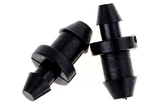 Mini Skater Black Drip Irrigation Tube End Closure Goof Hole Plugs (50PCS,Double Barbed) - Image 1